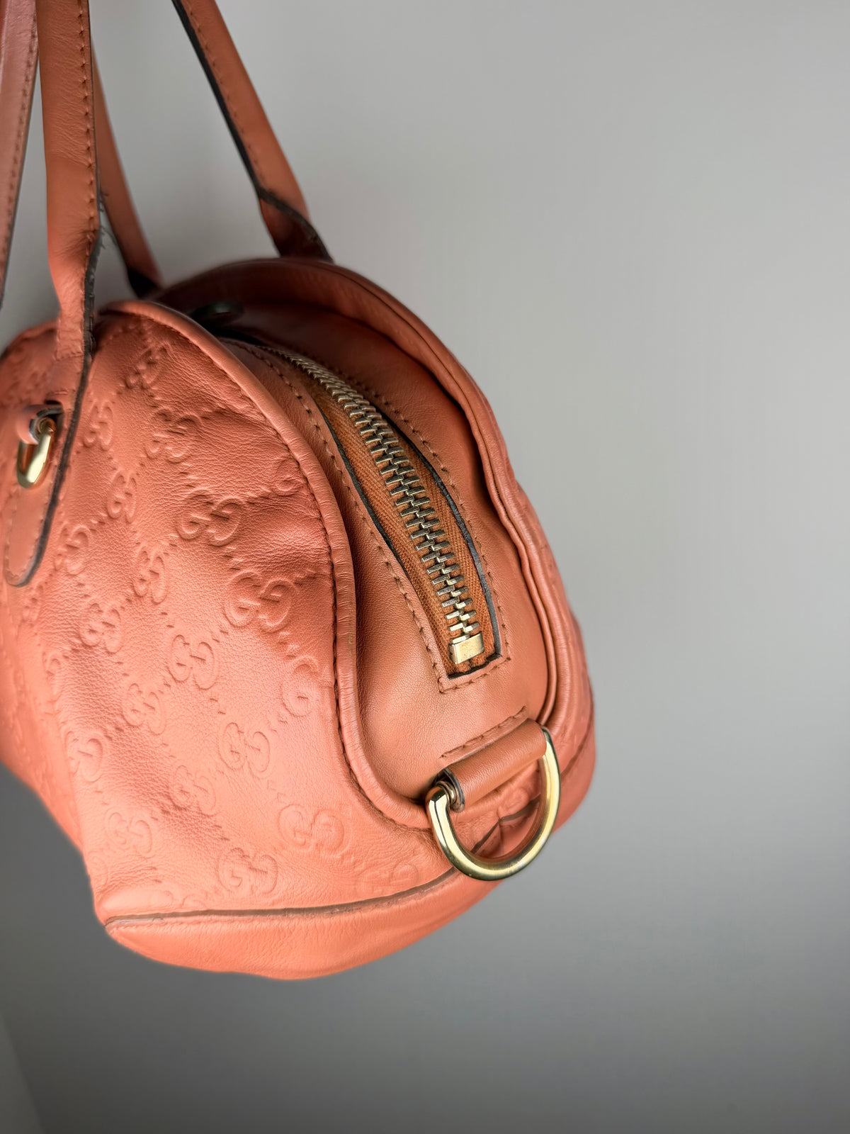 Gucci Guccissima Monogram Heart Charm Satchel