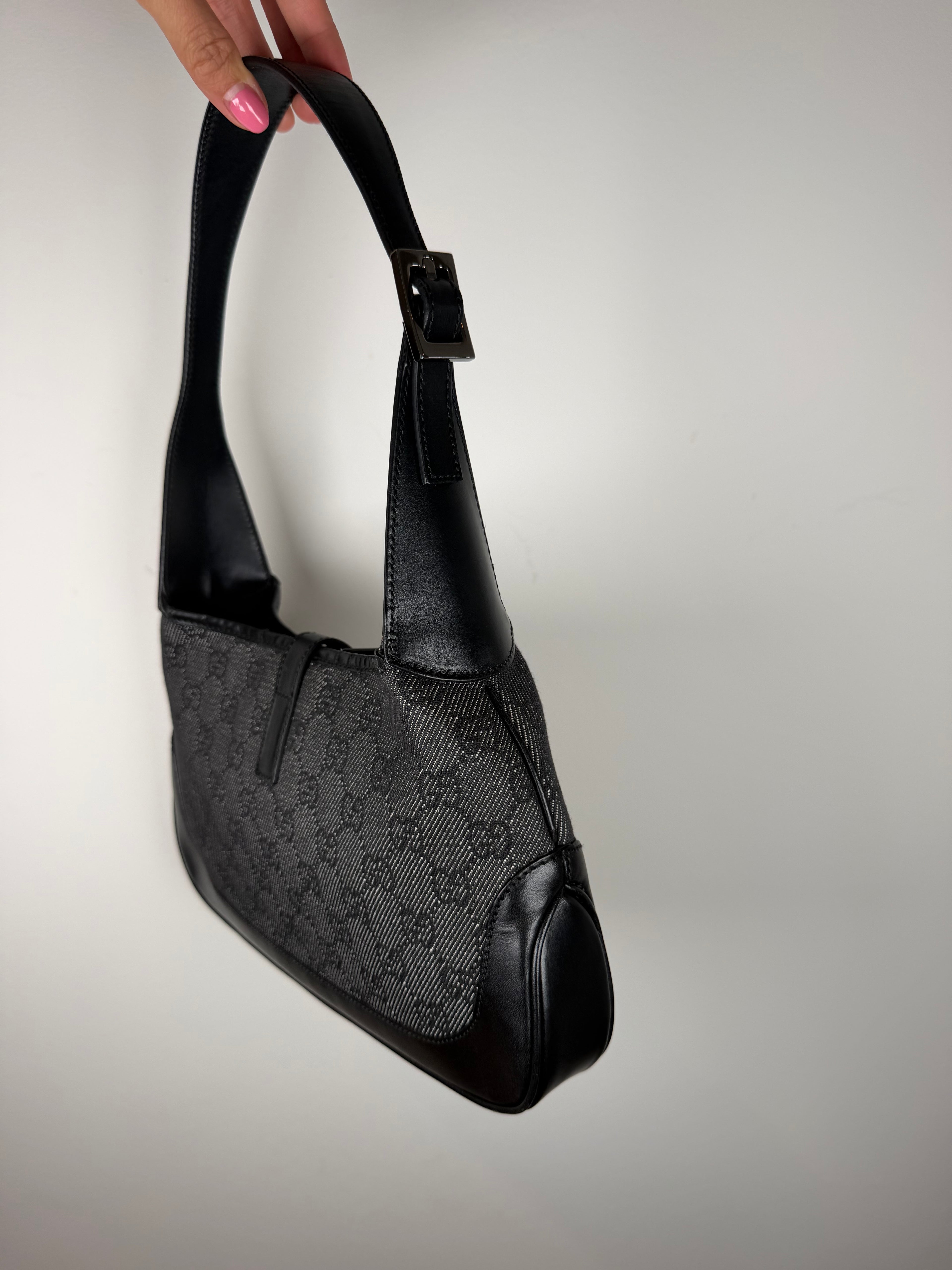 Gucci Small Denim Monogram Jackie Bag