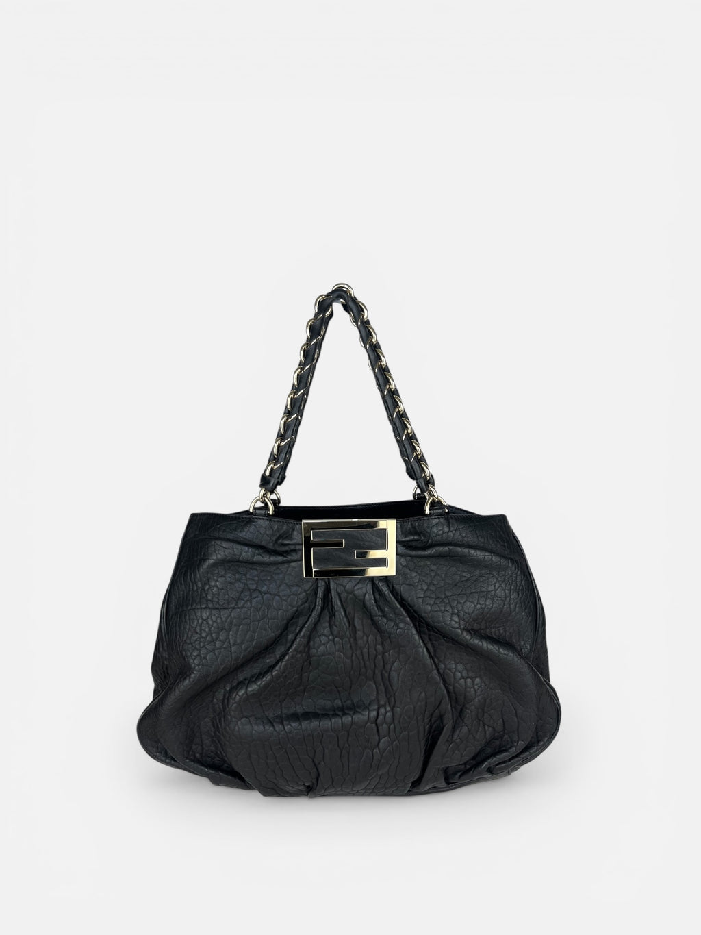 Fendi Mia Leather Shoulder Tote Bag