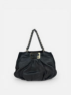 Fendi Mia Leather Shoulder Tote Bag