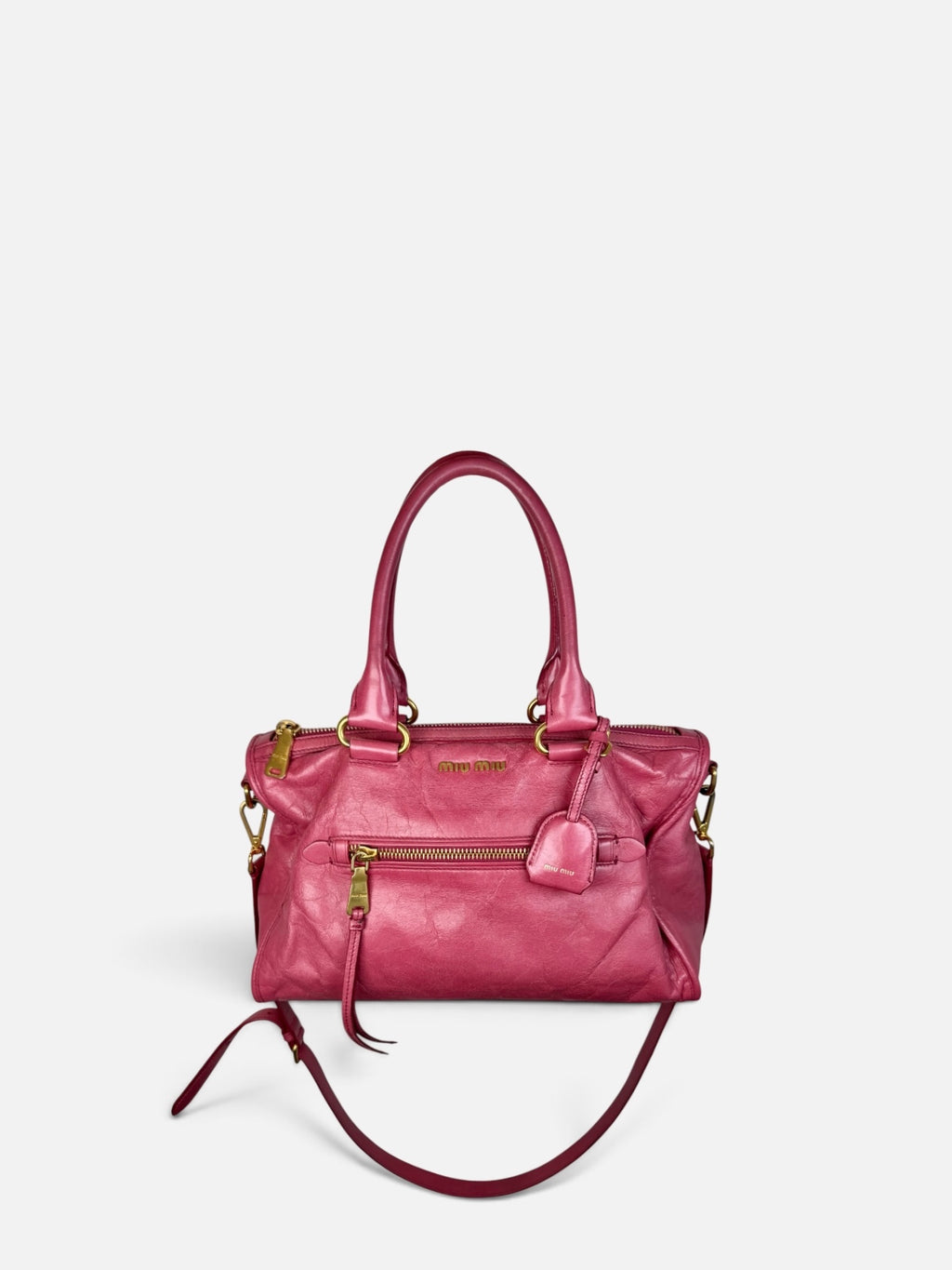 Miu Miu Pink 2-Way Vitello Bag