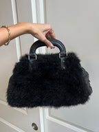 Chanel Genuine Fur Handbag w/ Logo Charm