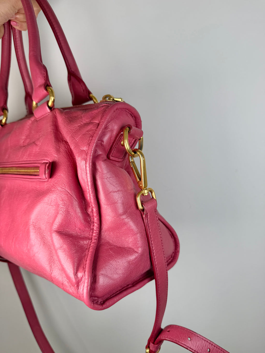 Miu Miu Pink 2-Way Vitello Bag