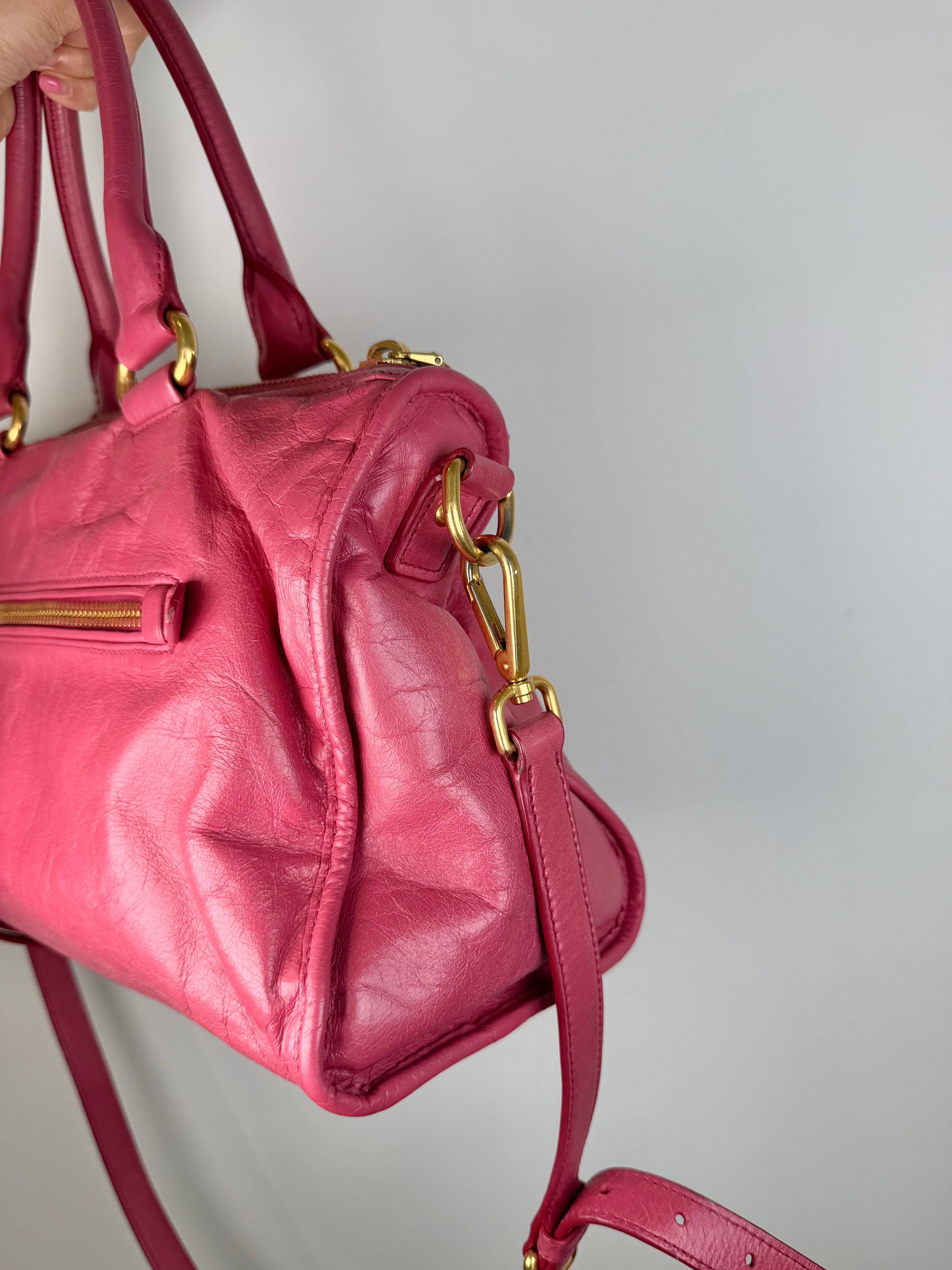 Miu Miu Pink 2-Way Vitello Bag