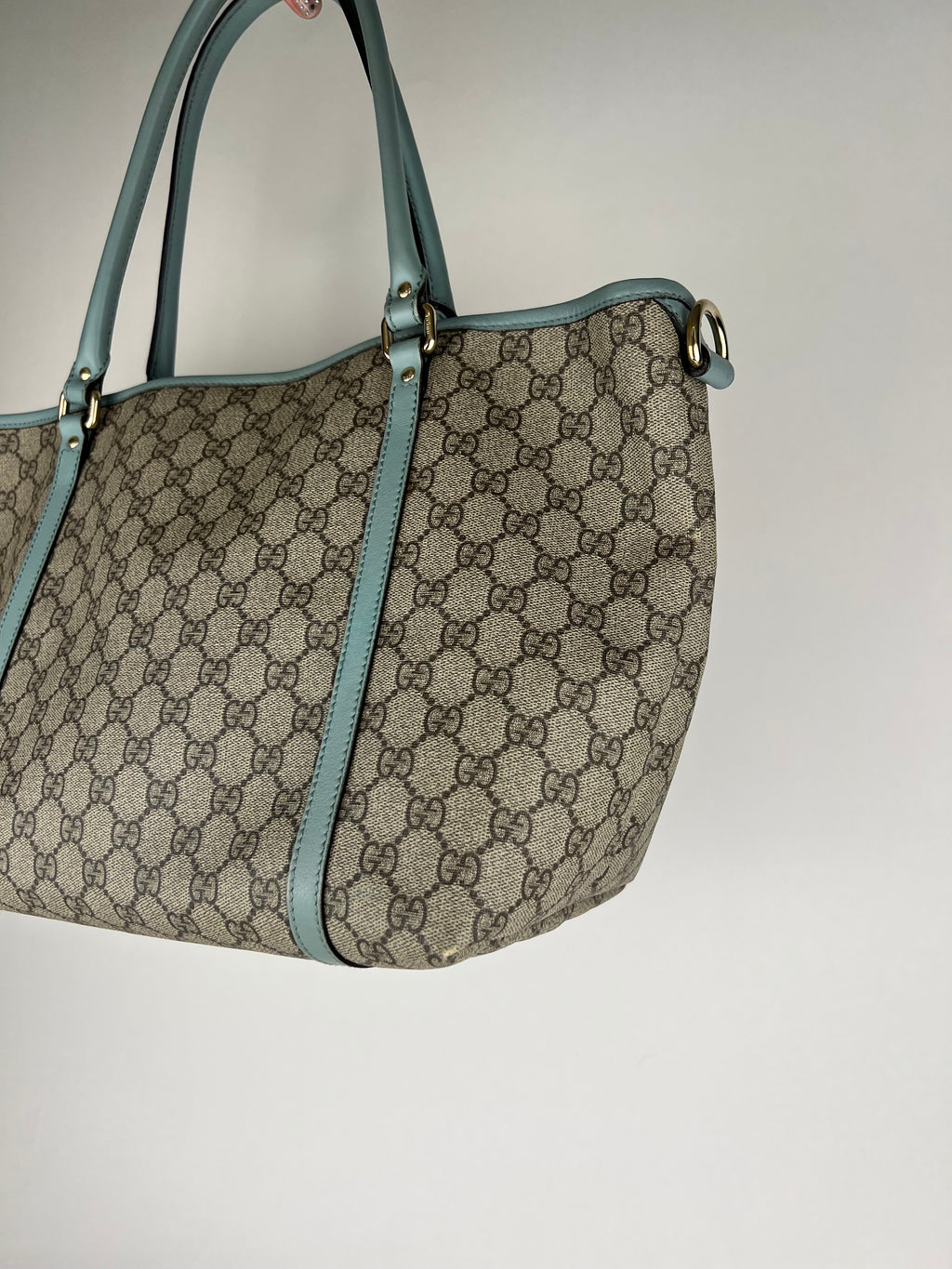 Gucci Monogram Tote bag with Leather Trim
