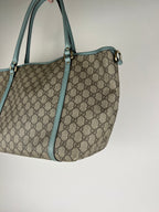 Gucci Monogram Tote bag with Leather Trim