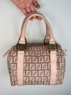 Fendi Zucca Mini Logo Boston Bag