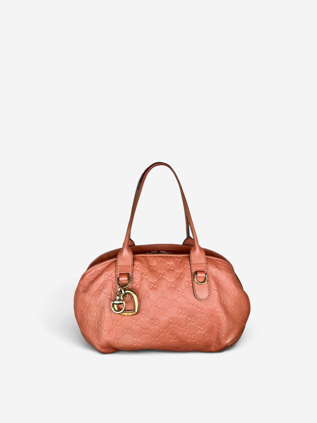 Gucci Guccissima Monogram Heart Charm Satchel