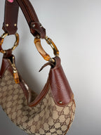Gucci Croissant Monogram Bamboo Hardware Bag