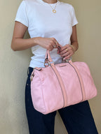Gucci Pink Monogram Boston Bag