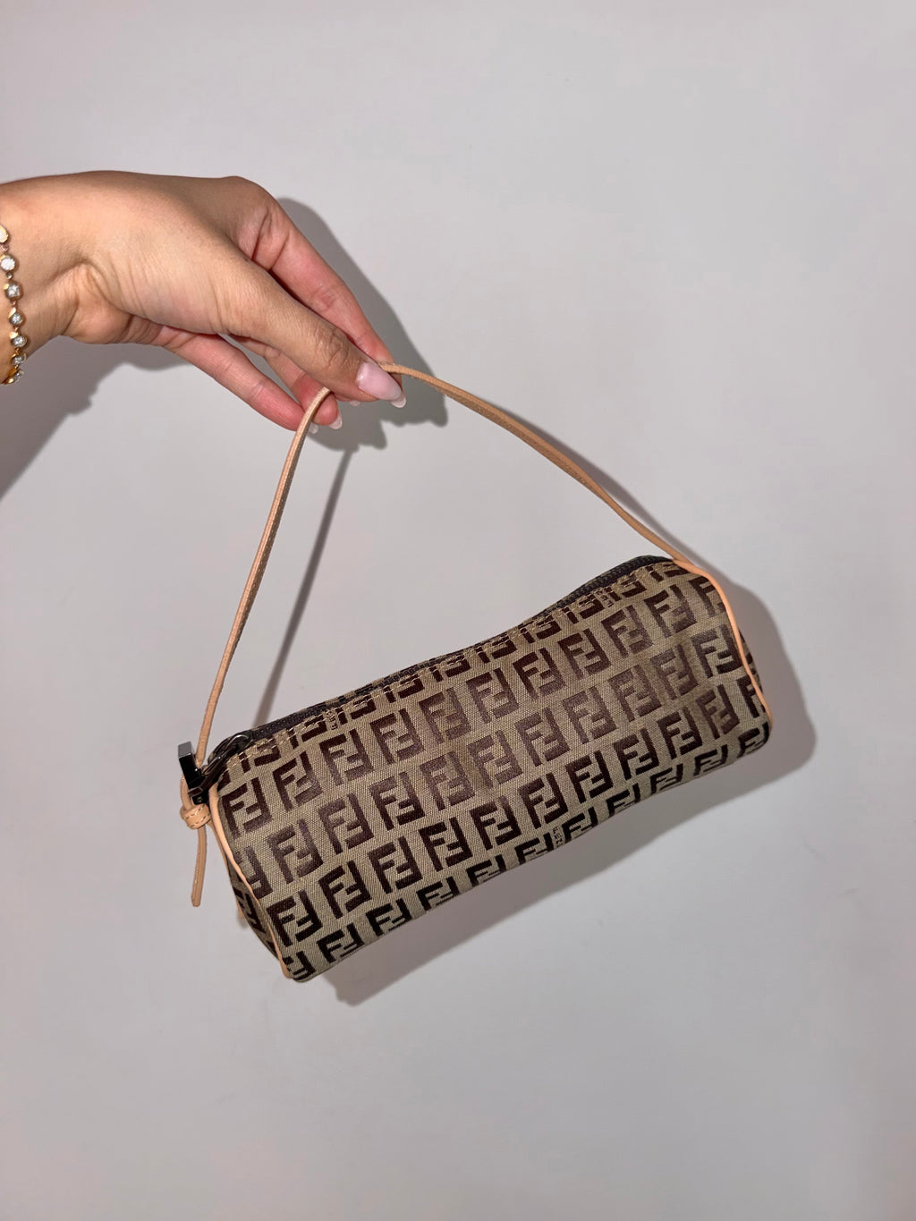 Fendi Zucchino Mini Barrel Pochette