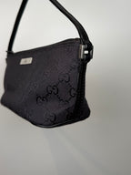 Gucci Black GG Boat Pochette Bag