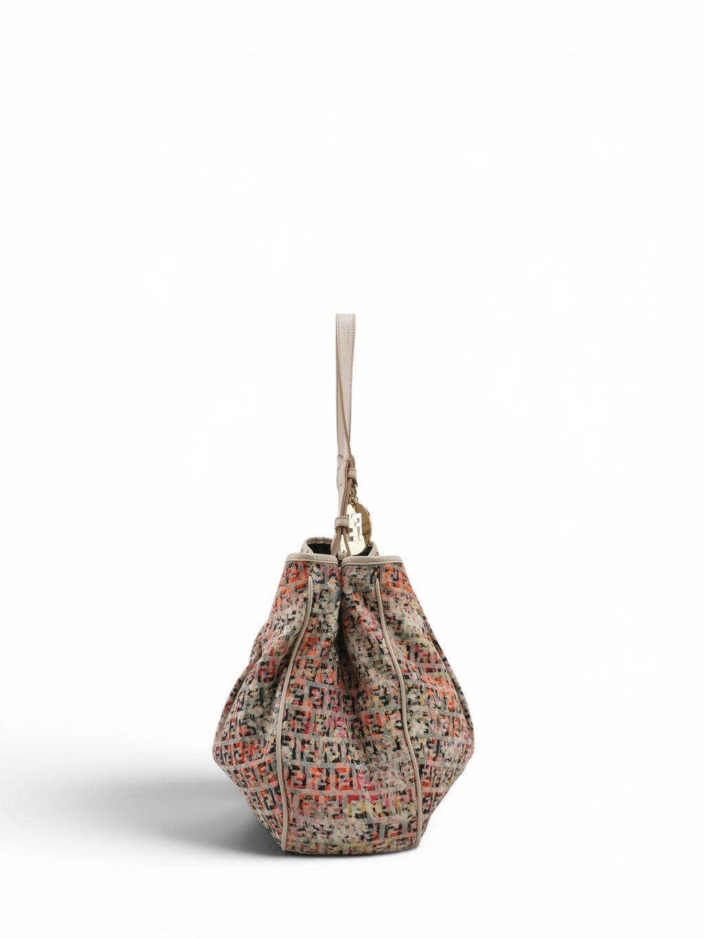 Fendi Zucca Floral Charm Tote Bag