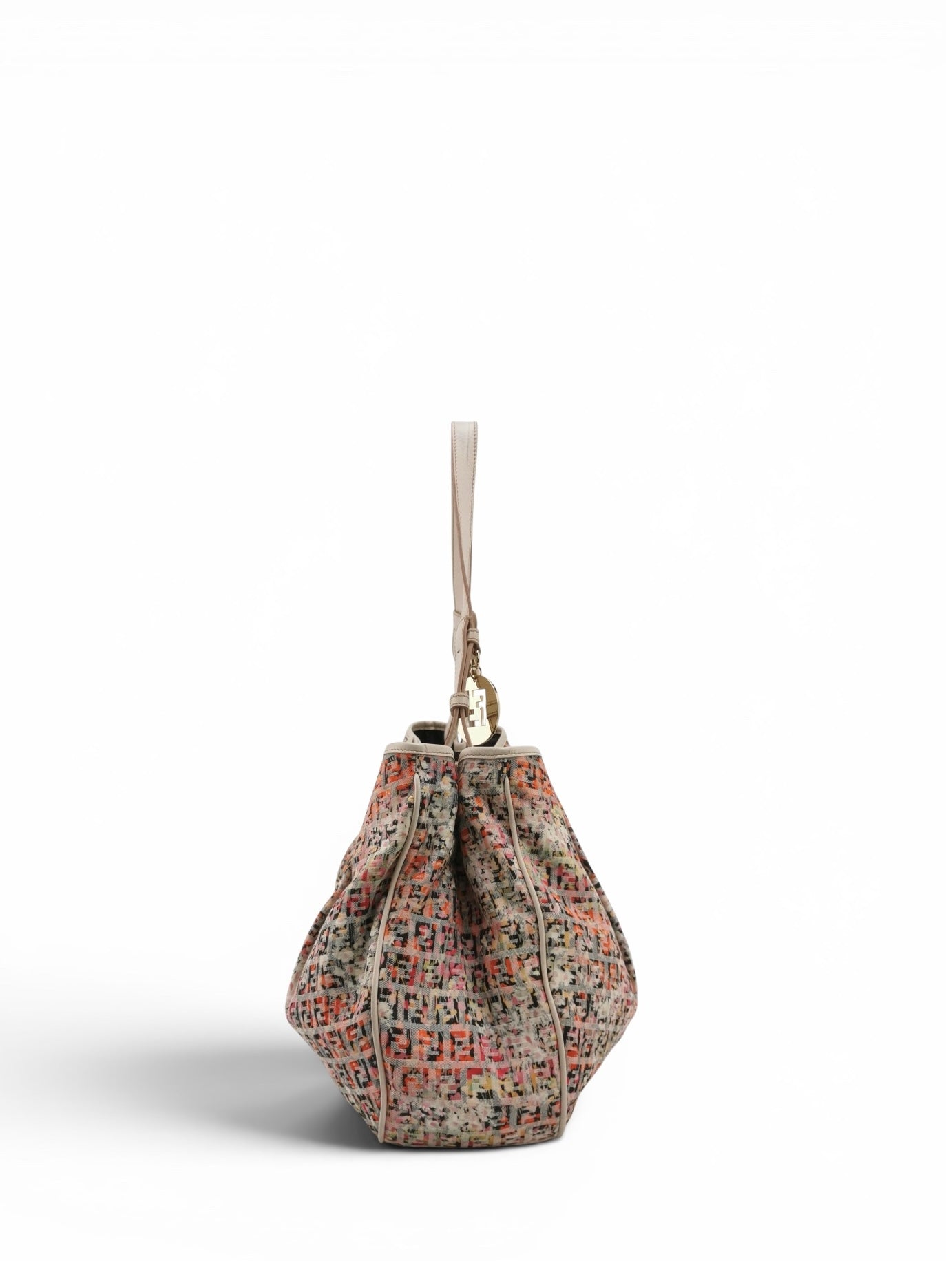 Fendi Zucca Floral Charm Tote Bag