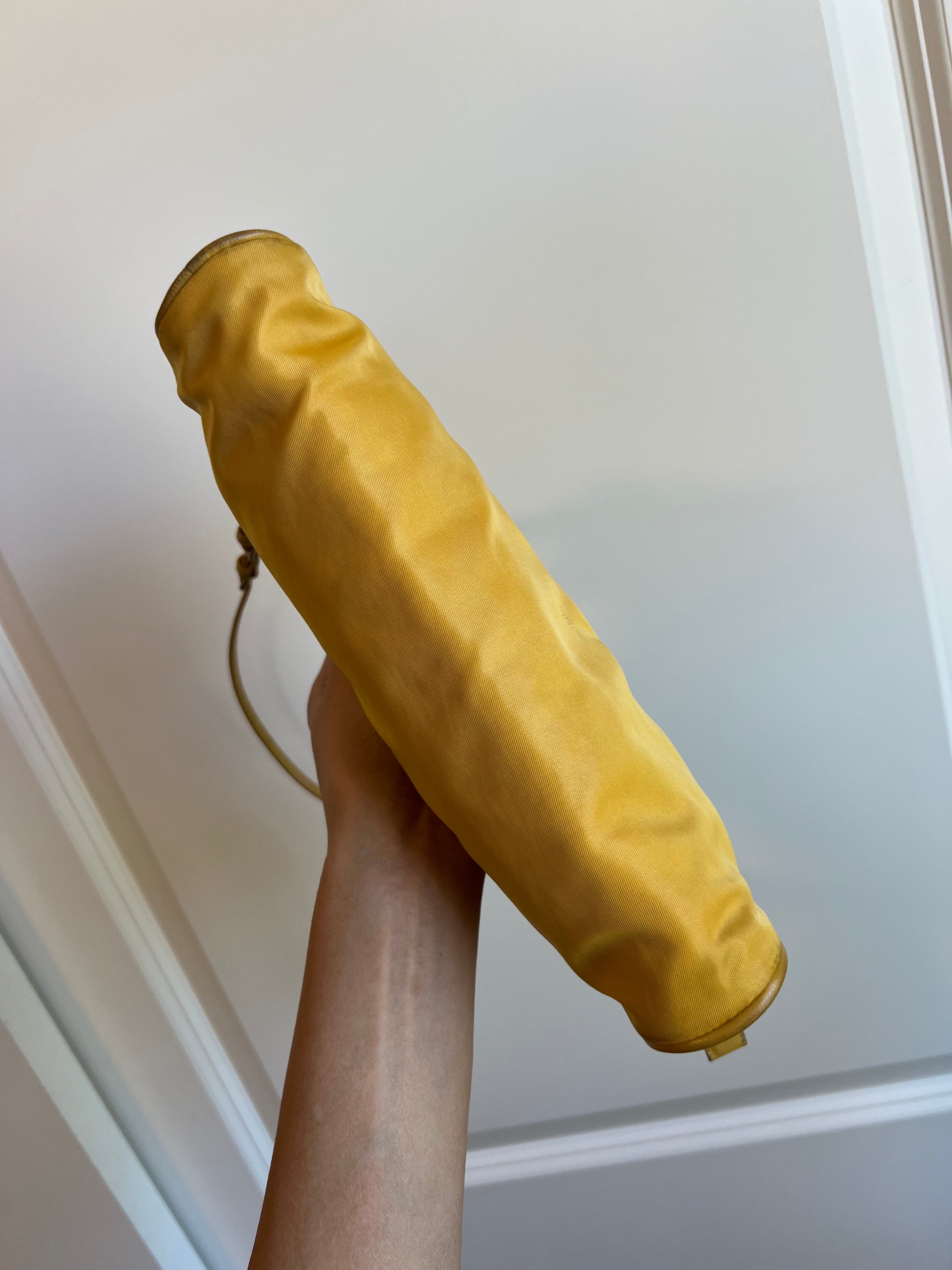 Prada Nylon Yellow Shoulder Bag