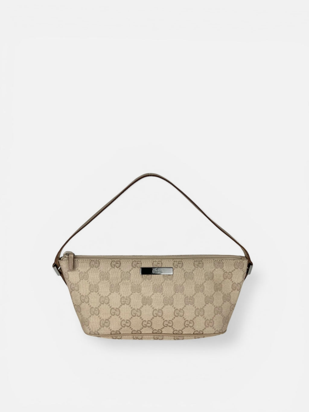 Gucci Tan GG Boat Pochette Bag
