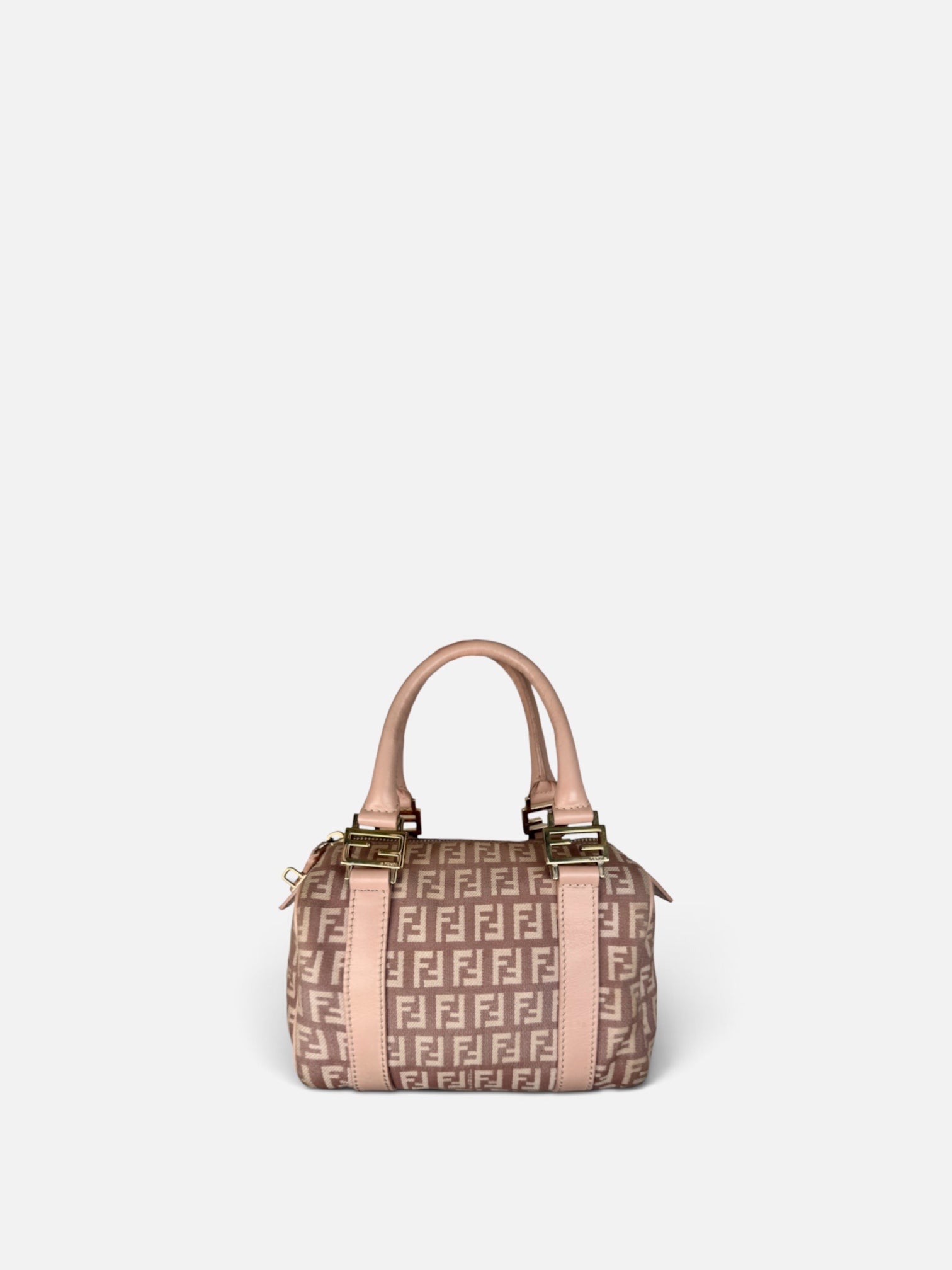 Fendi Zucca Mini Logo Boston Bag