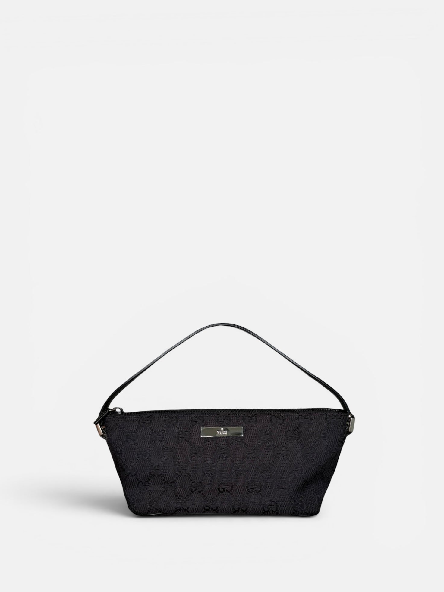 Gucci Black GG Boat Pochette Bag