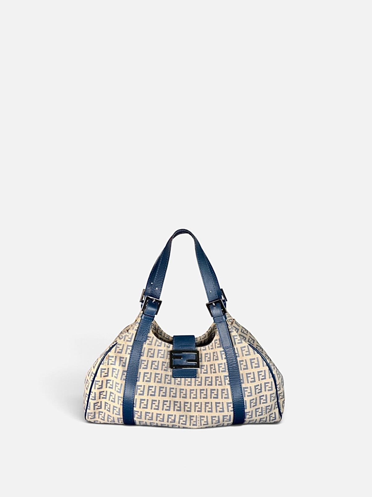 Fendi Zucchino Shoulder Bag in Ivory