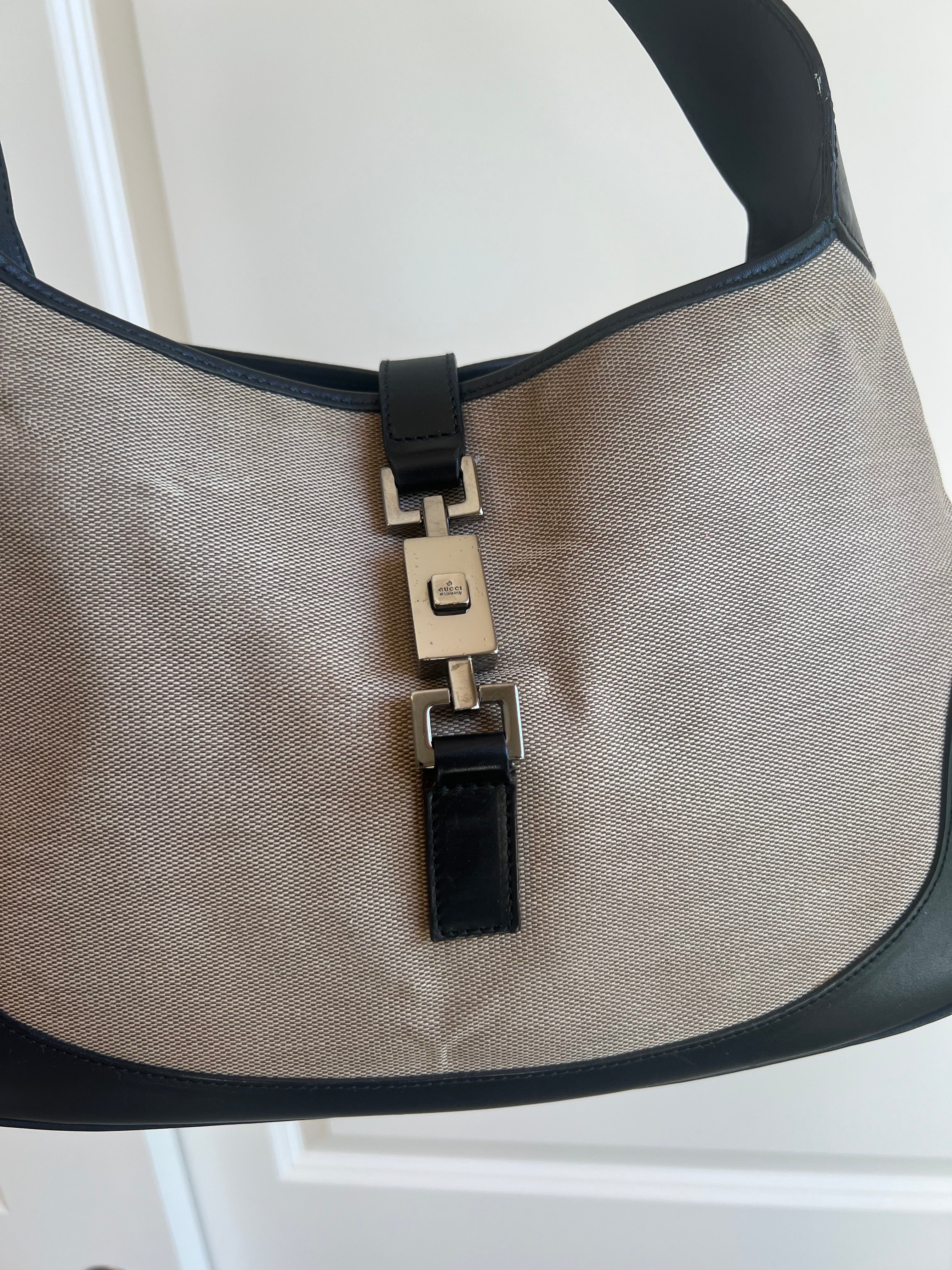 Gucci Jackie Canvas Shoulder Bag