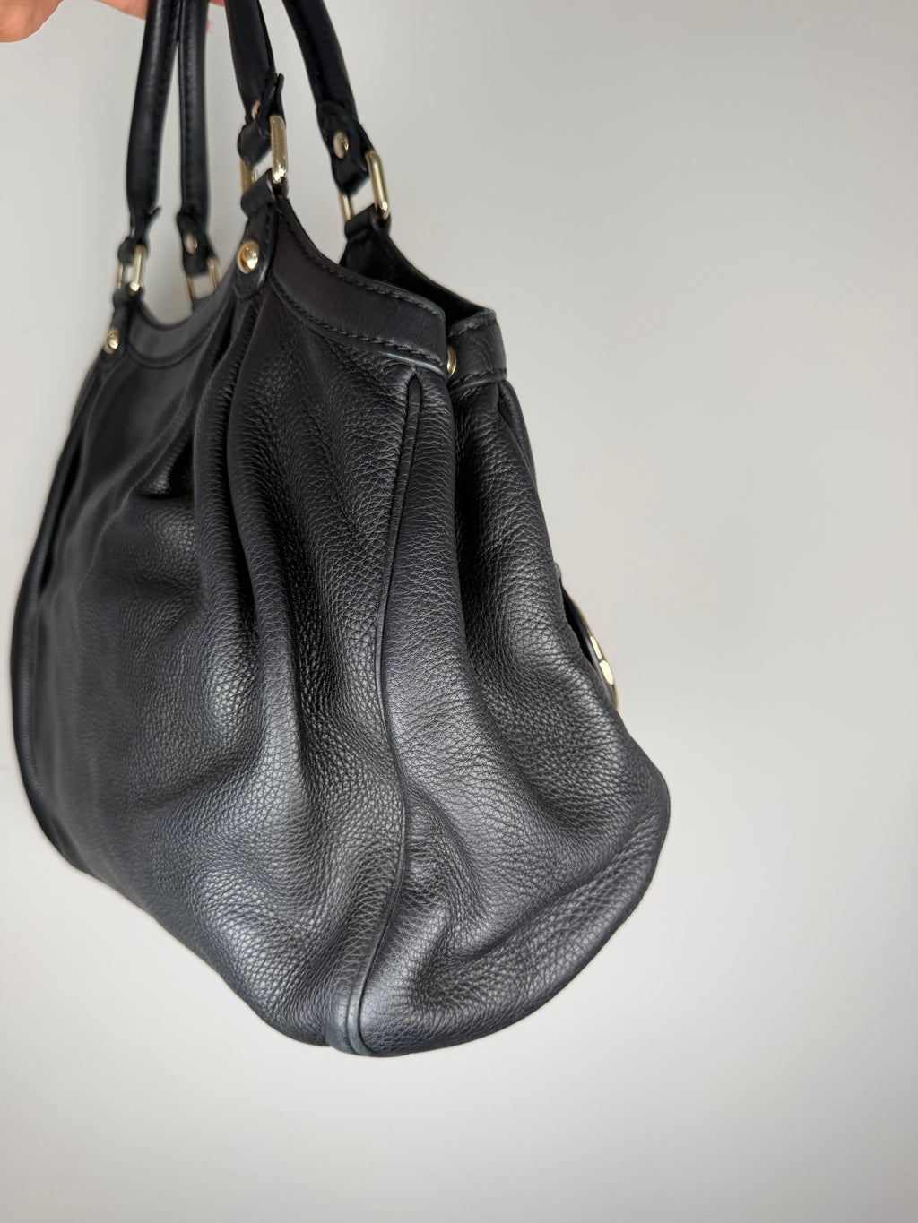 Gucci Sukey Black Charm Hobo Bag