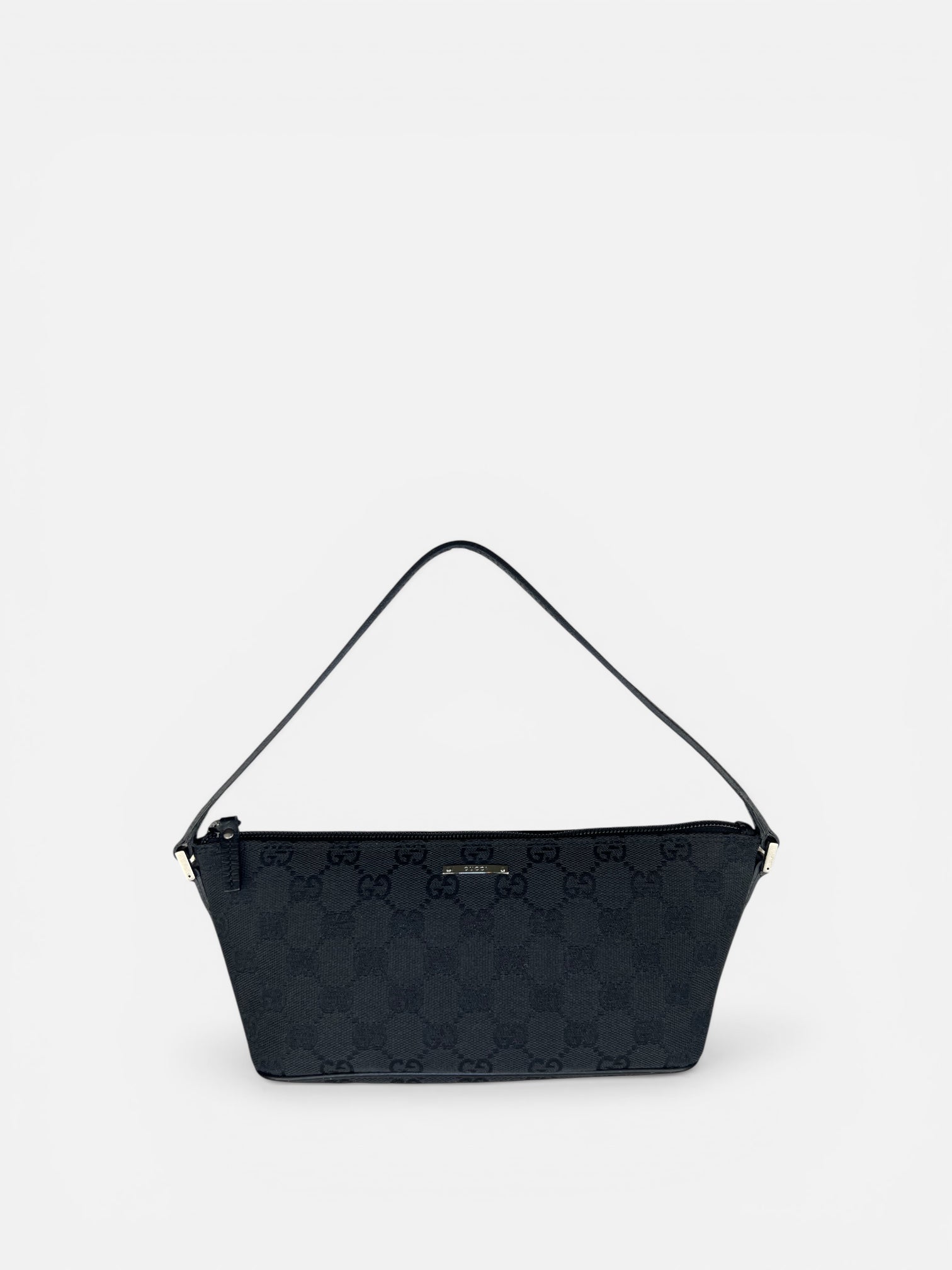 Gucci Black GG Boat Pochette Bag