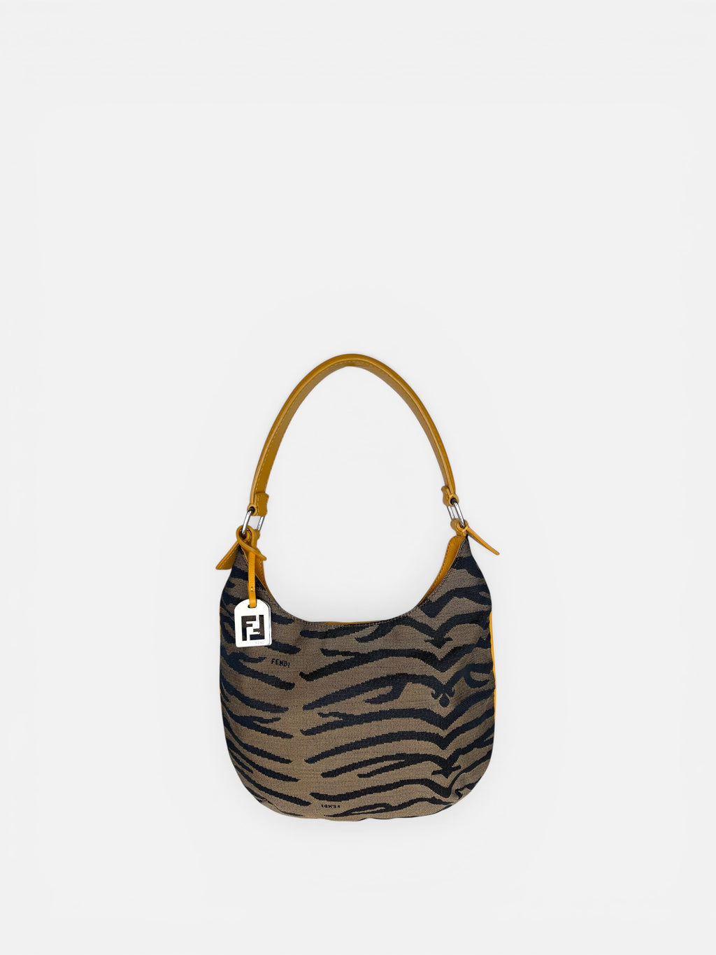 Fendi Tiger Print Charm Shoulder Bag