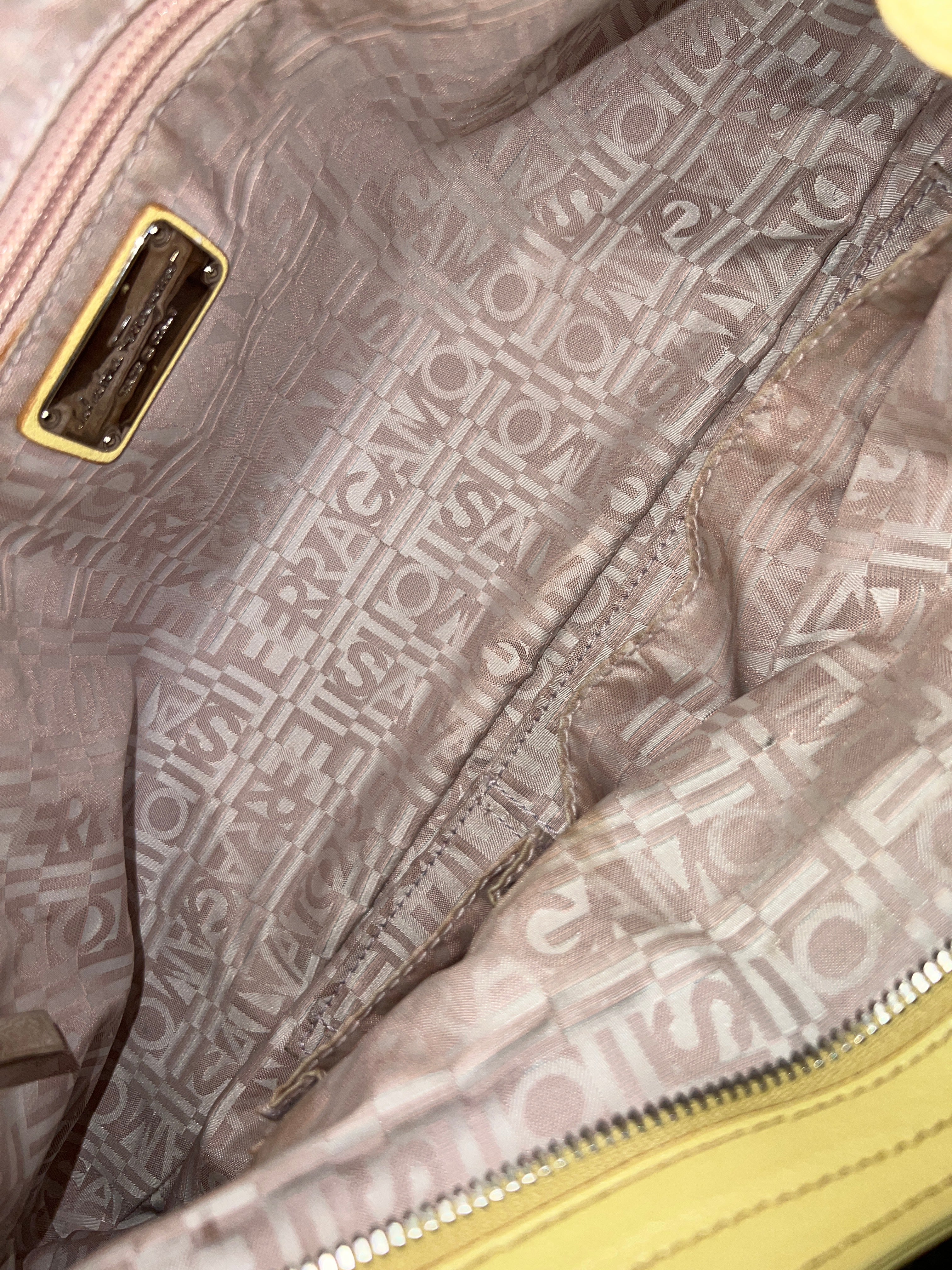 Salvatore Ferragamo Gancini Shoulder Bag in Butter Yellow