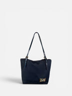 Fendi Swirl Logo Navy Tote