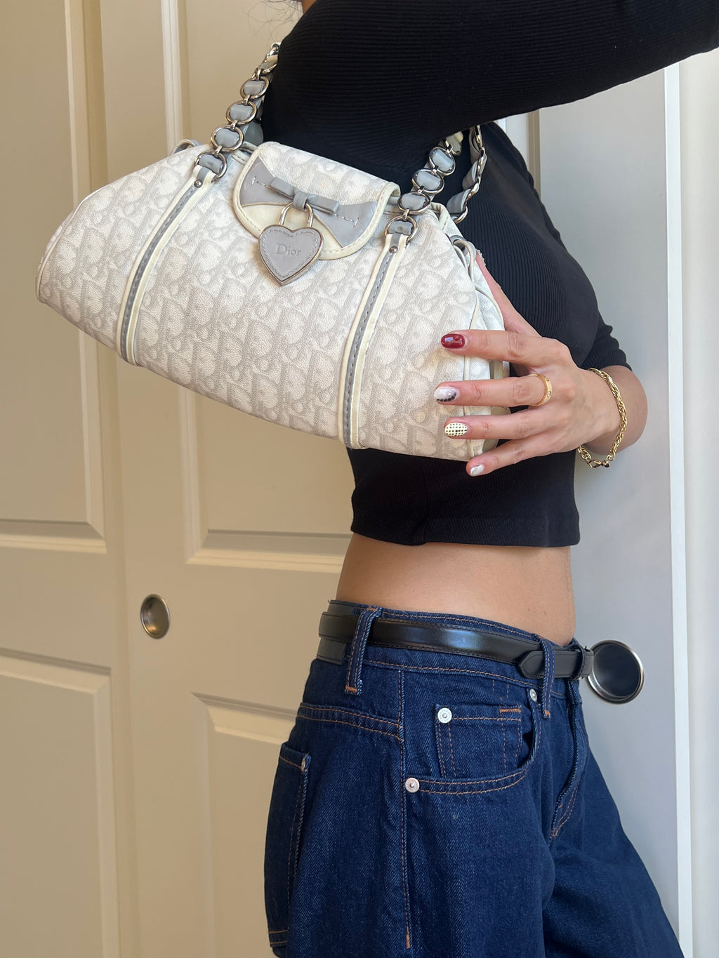 Christian Dior Romantique Lovely Heart Charm Handbag