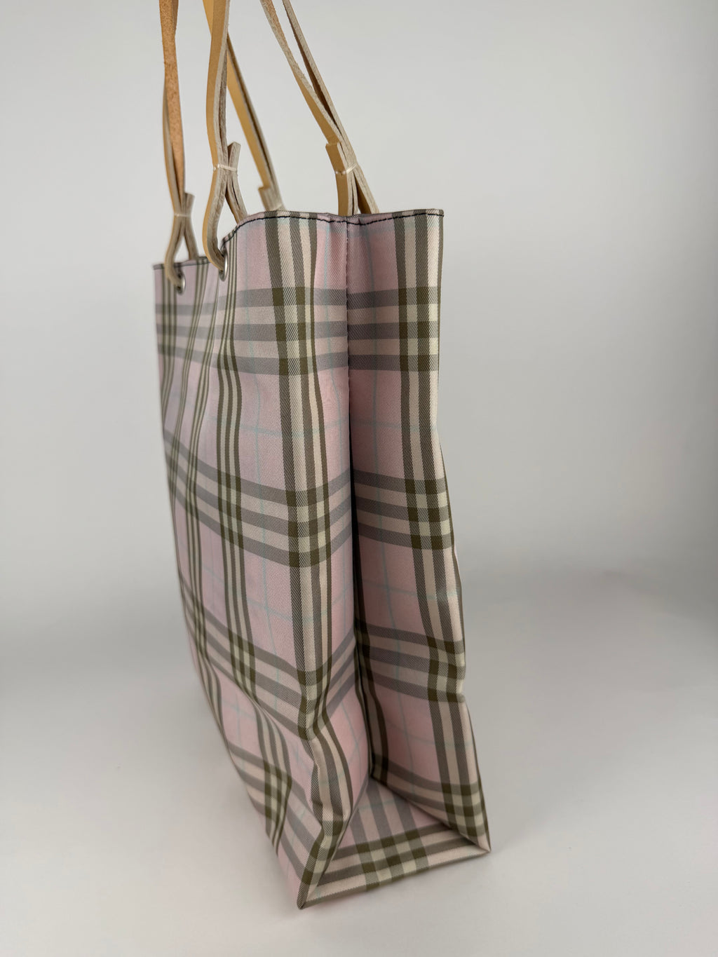 Burberry Check Pink Shopping Tote Bag