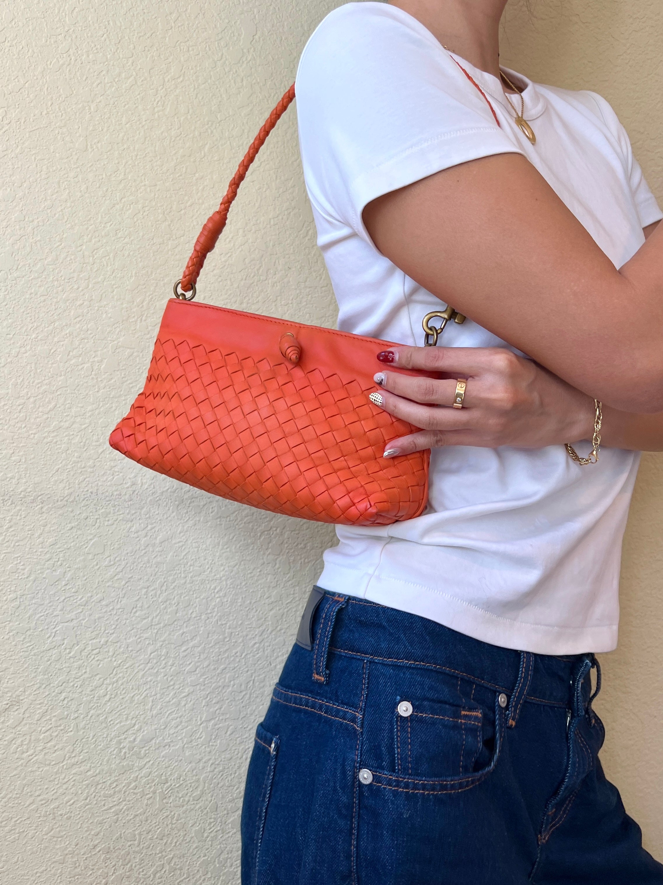 Bottega Veneta Intrecciato Leather Shoulder Bag