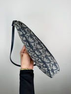 Christian Dior Trotter Monogram Navy Saddle Pochette Bag