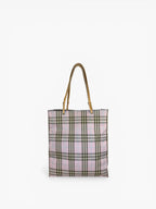 Burberry Check Pink Shopping Tote Bag
