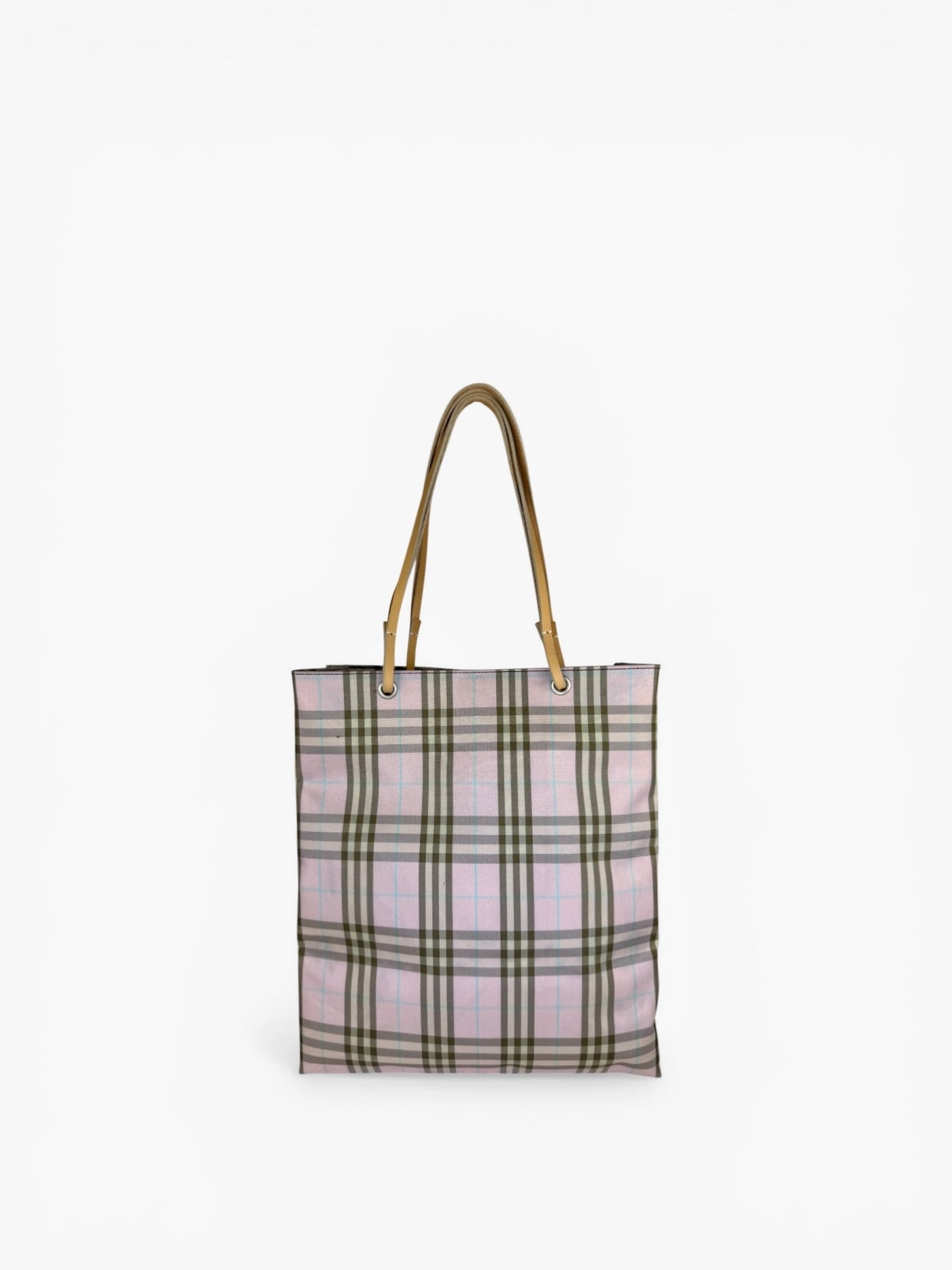Burberry Check Pink Shopping Tote Bag
