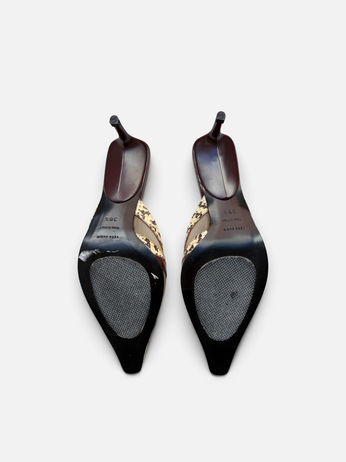Miu Miu Maroon Mesh Mules