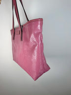 Gucci Monogram Imprime Joy Pink Tote Bag