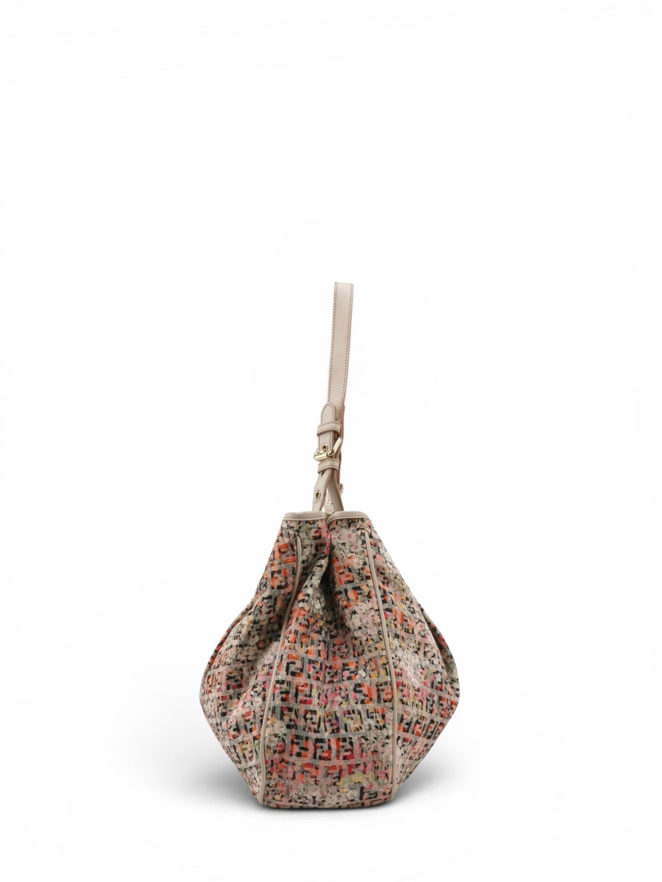 Fendi Zucca Floral Charm Tote Bag