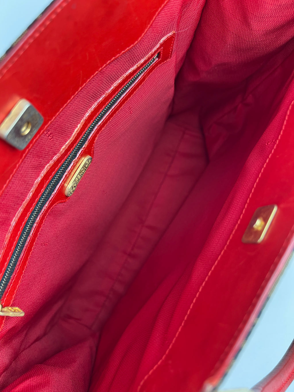 Fendi Vintage FF Leopard Print Tote