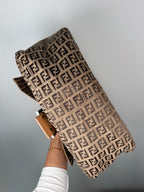 Fendi Zucca Mamma Shoulder Baguette Bag