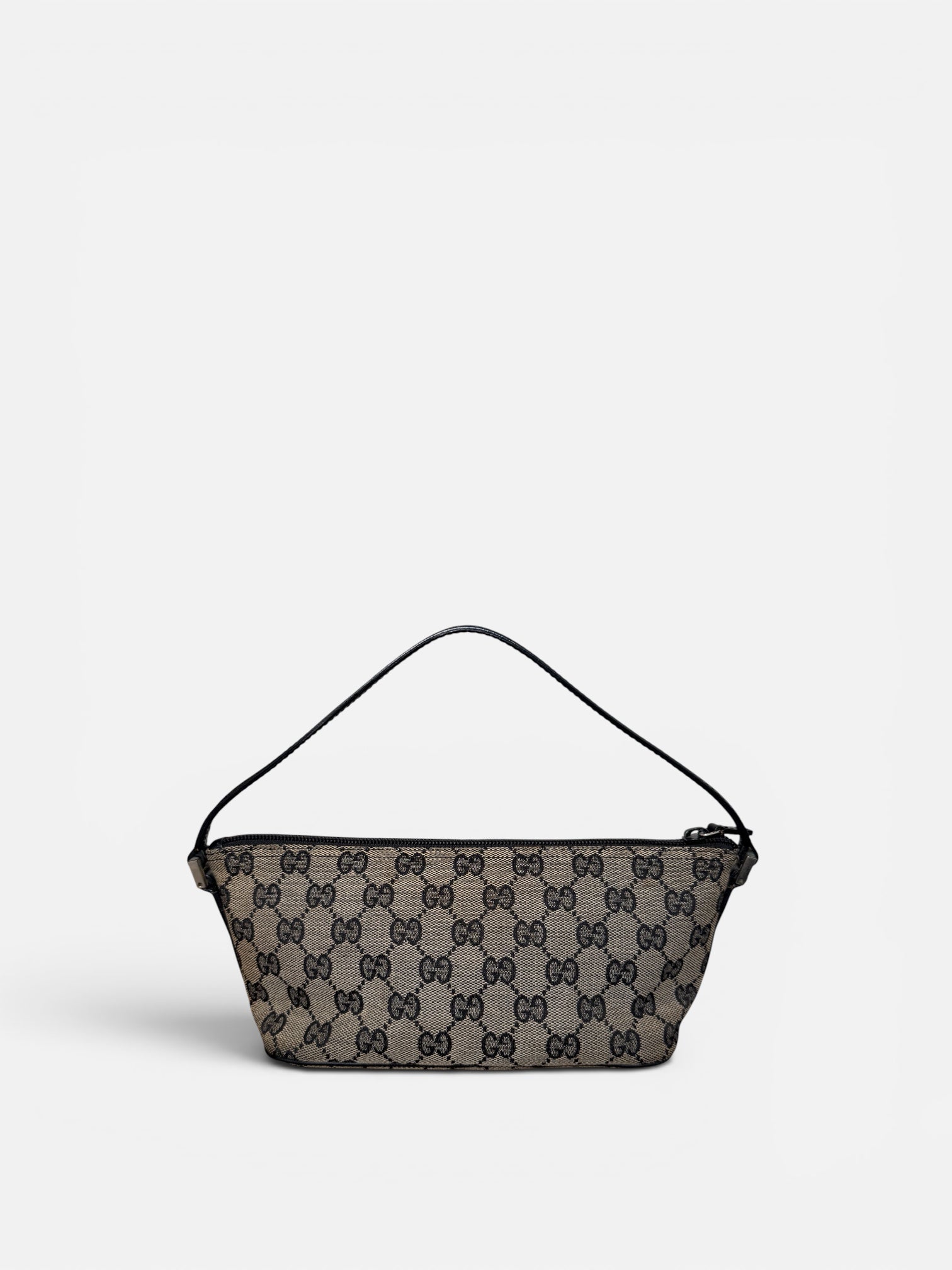 Gucci Black Monogram Boat Pochette Bag
