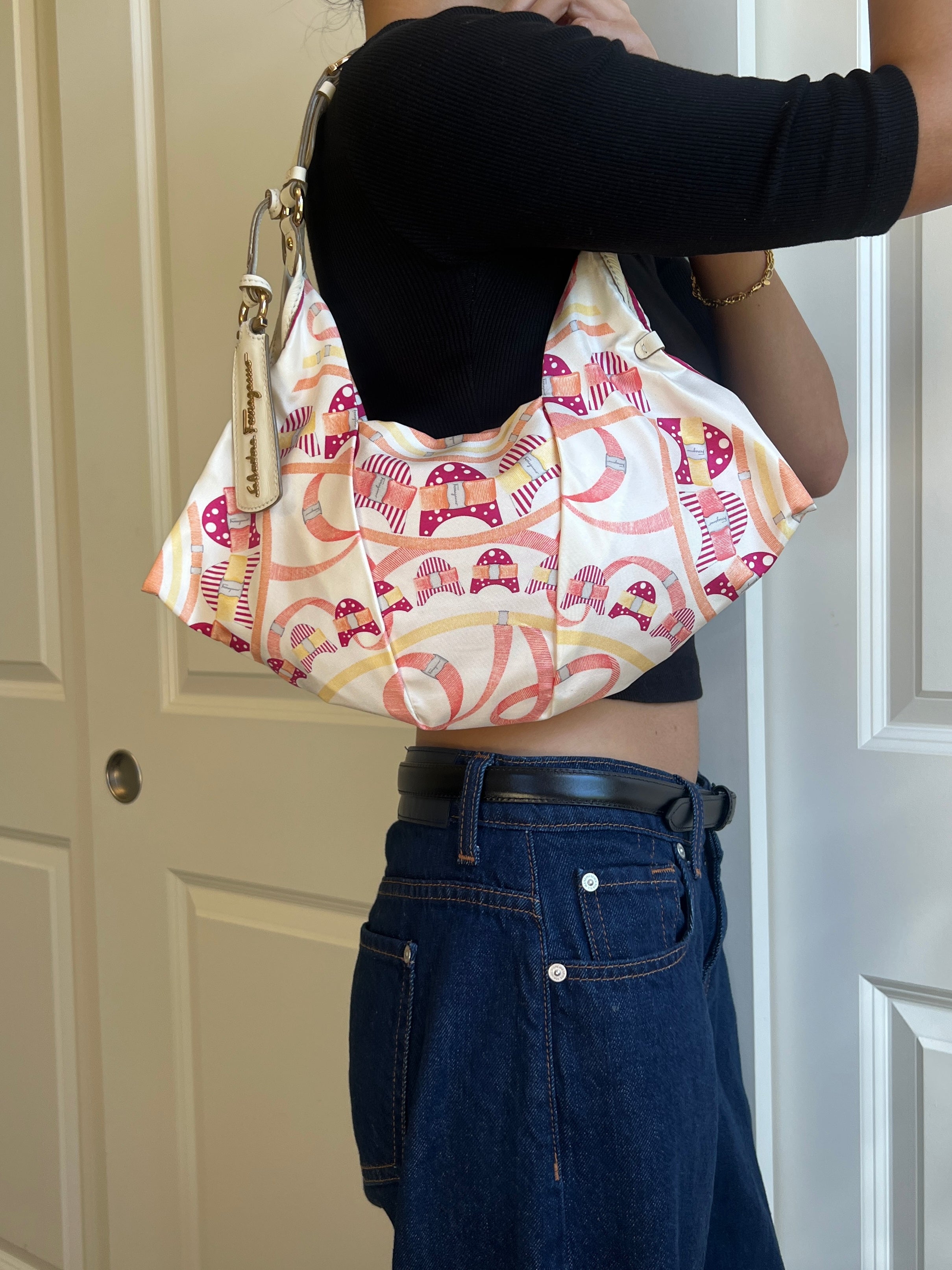 Ferragamo Buckle Print Shoulder Bag