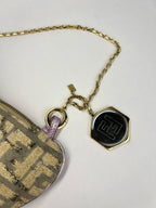 Fendi Zucca Metallic Limited Edition Charm Shoulder Bag