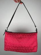 Fendi Zucca Red Shoulder Pochette