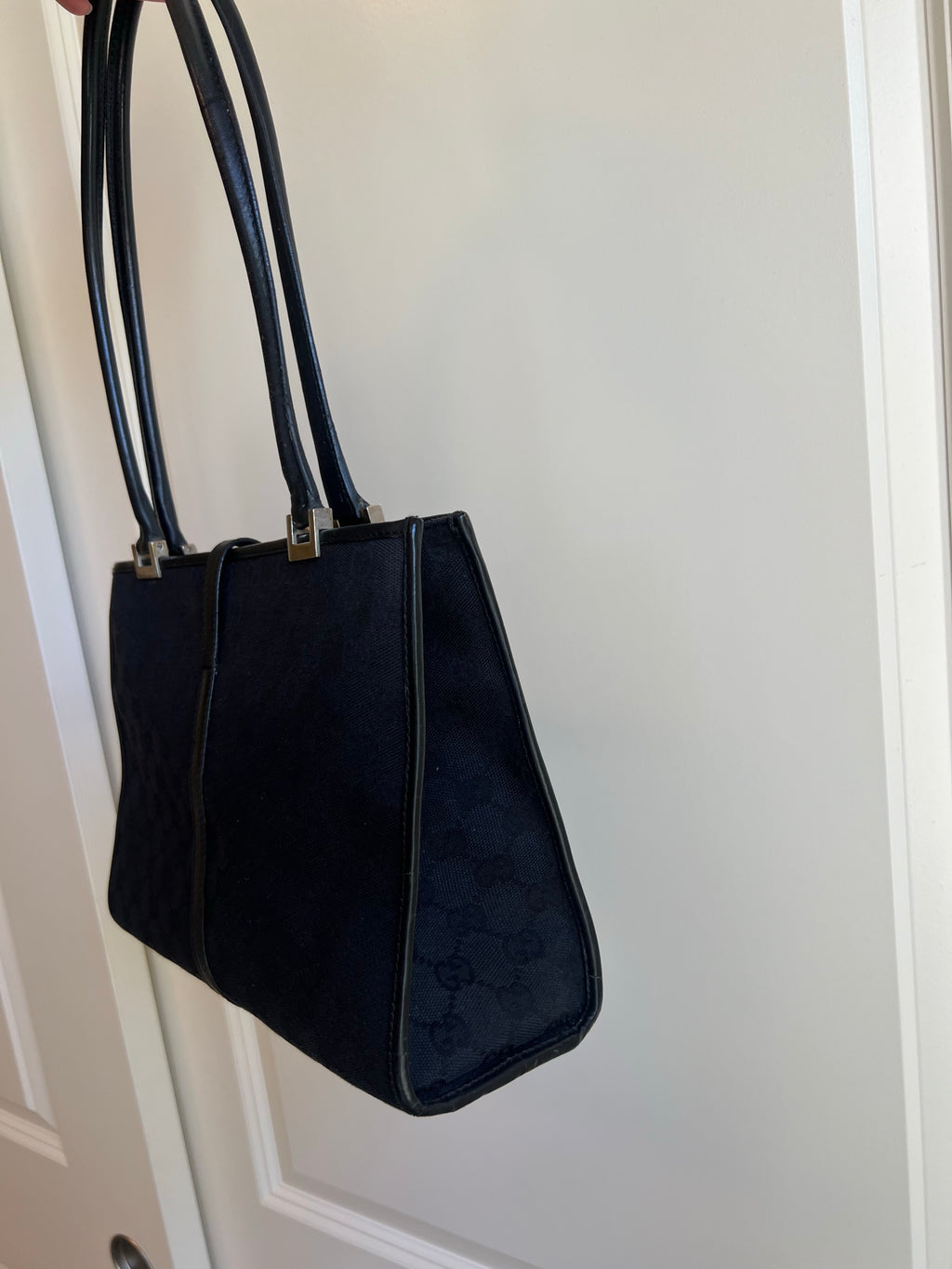 Gucci Jackie Black Monogram Tote Bag