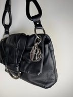Christian Dior Demi Lune Lambskin Charm Shoulder Bag