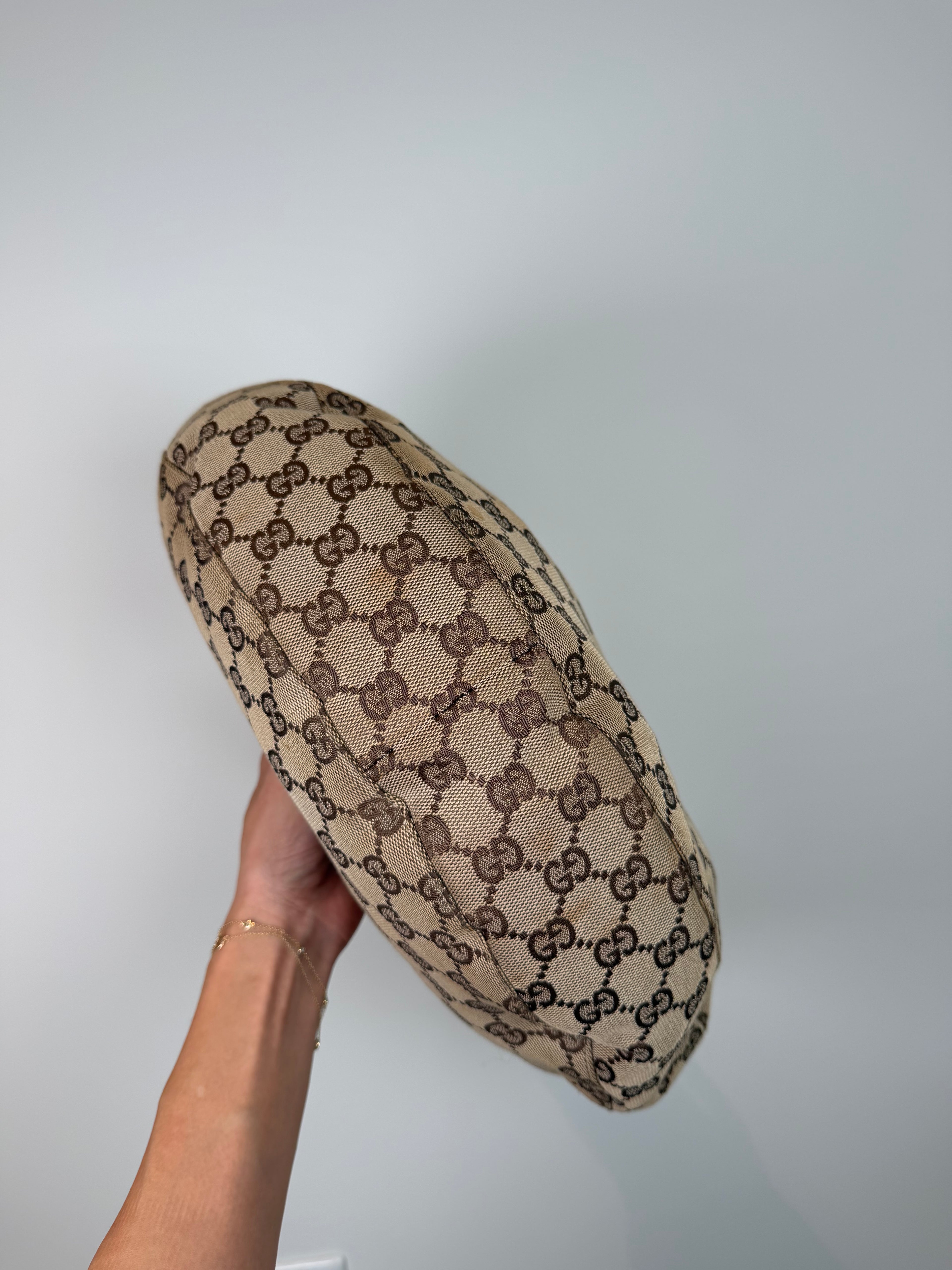 Gucci Croissant Monogram Bamboo Hardware Bag