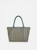 Gucci Monogram Tote bag with Leather Trim