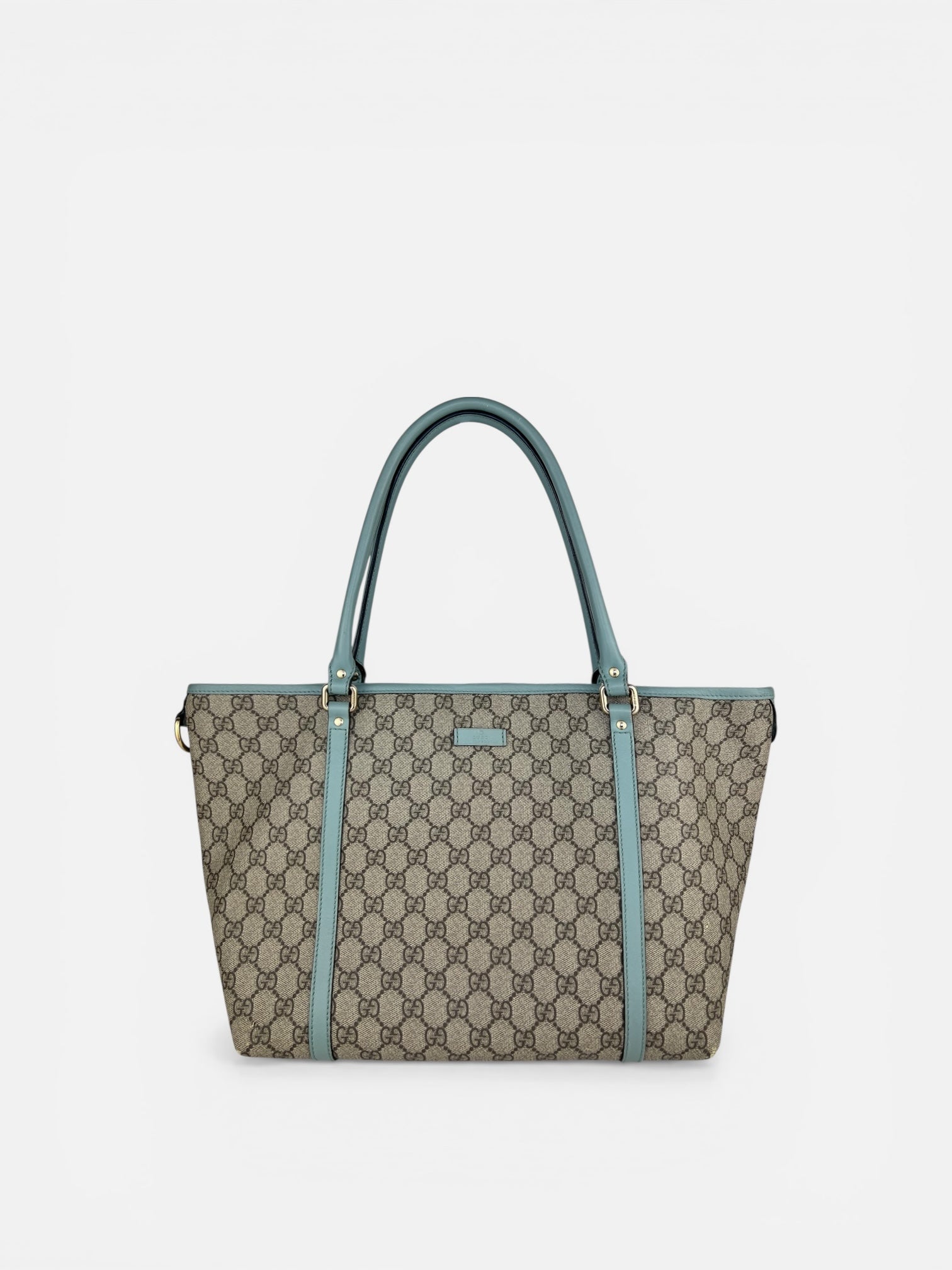 Gucci Monogram Tote bag with Leather Trim
