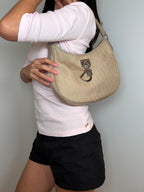 Christian Dior Cream Diorissimo Lovely Charms Hobo Bag
